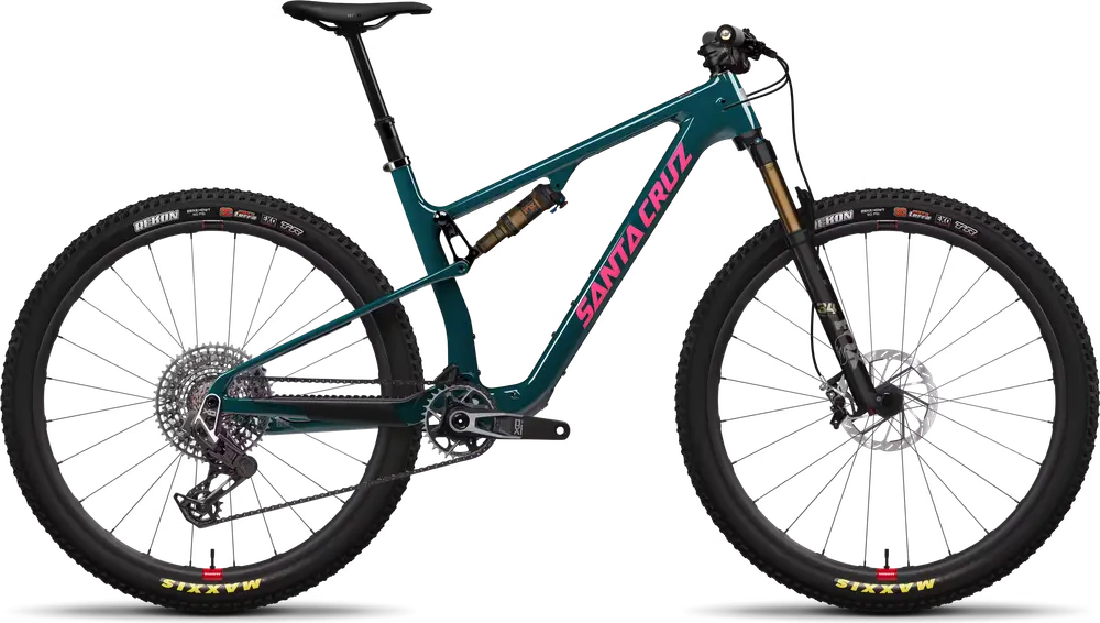 SANTA CRUZ BLUR 4 CC X0 TRANS/ RESERVE WHEELS- DARK TEAL- LARGE