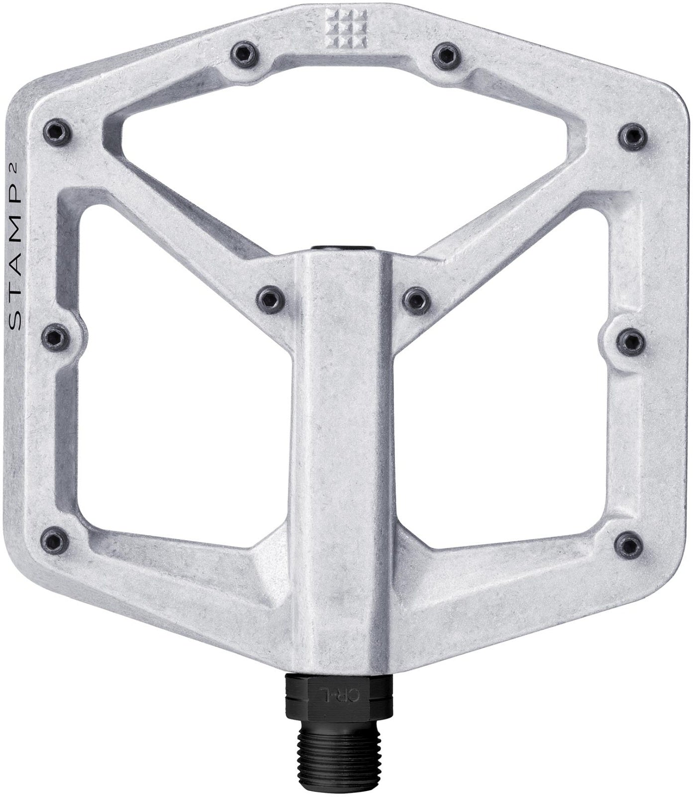 CRANKBROTHERS STAMP 2 PEDAL LARGE RAW SILVER