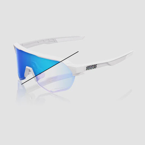100%  SPEEDCRAFT- BASTILLE I.E. PEARL WHITE GLITTER- BLUE PHOTOCHROMIC