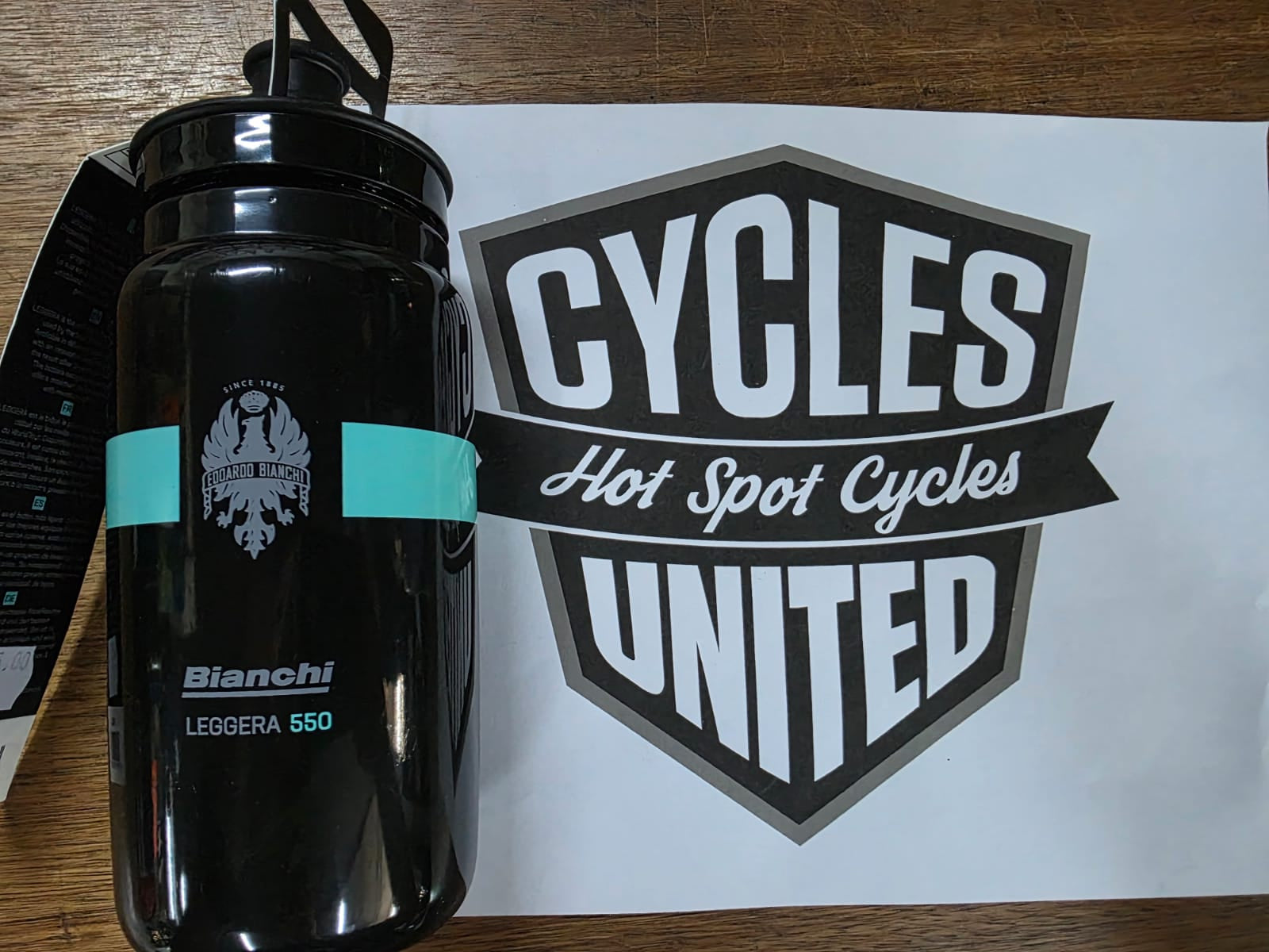 BIANCHI LEGGERA 550 WATER BOTTLE- BLACK