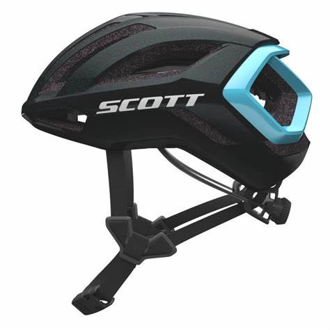 SCOTT CENTRIC PLUS HELMET BLACK/ LIGHT BLUE- LARGE
