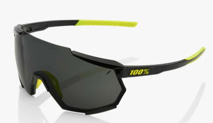 100% - Racetrap - Gloss Black, Smoke Lens