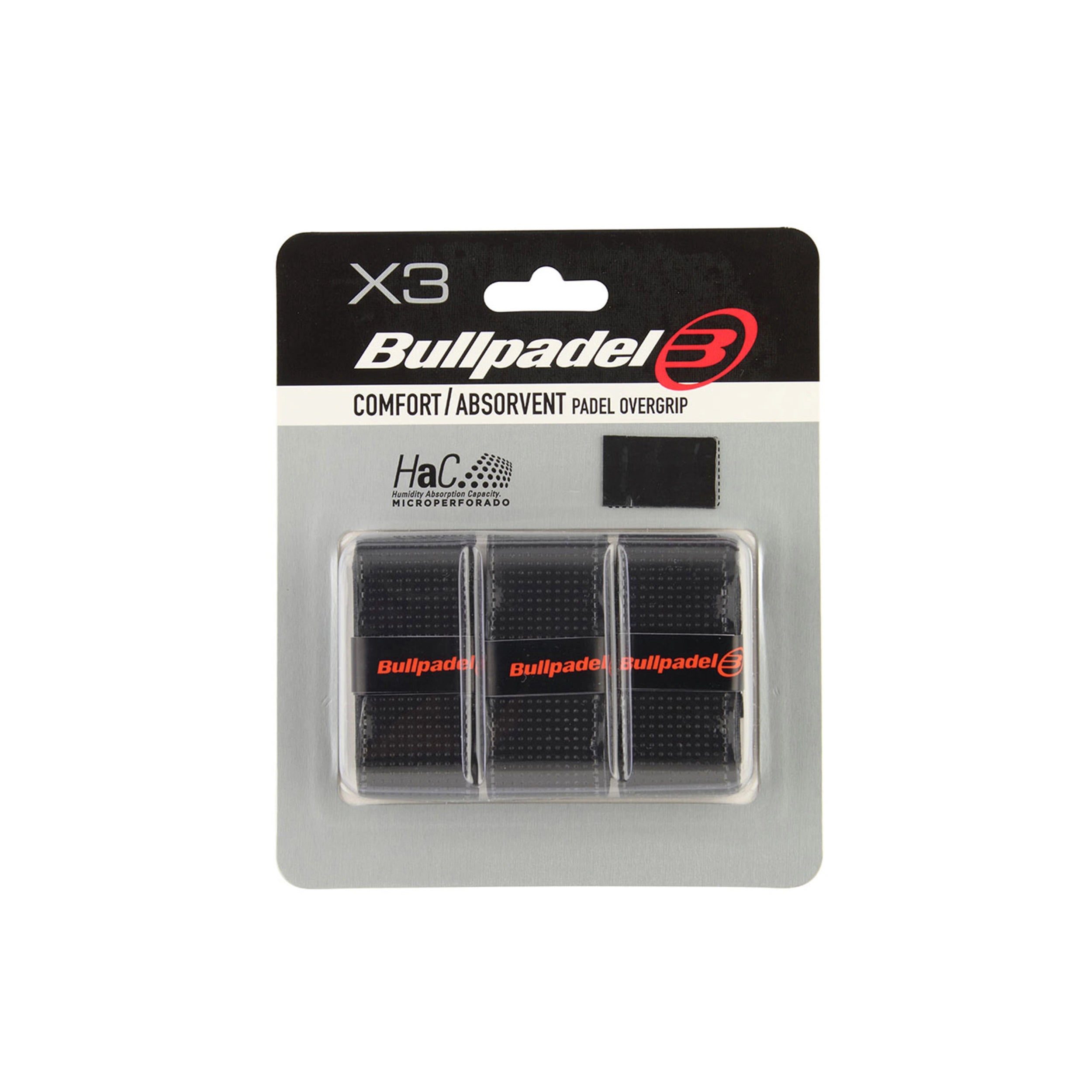 BULLPADEL OVERGRIP 3 PACK-BLACK