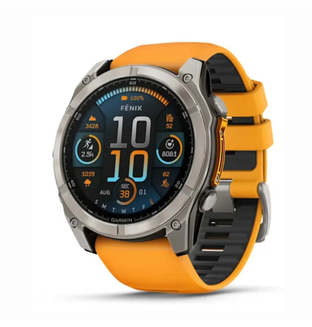 fenix® 8 – 51 mm, AMOLED SAPPHIRE, TITANIUM  WITH SPARK ORANGE