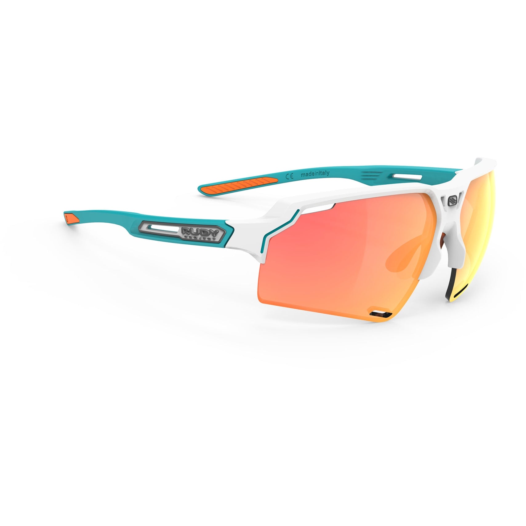 RUDY PROJECT DELTA BEAT SUNGLASS WHITE EMERLD ULTI ORANGE